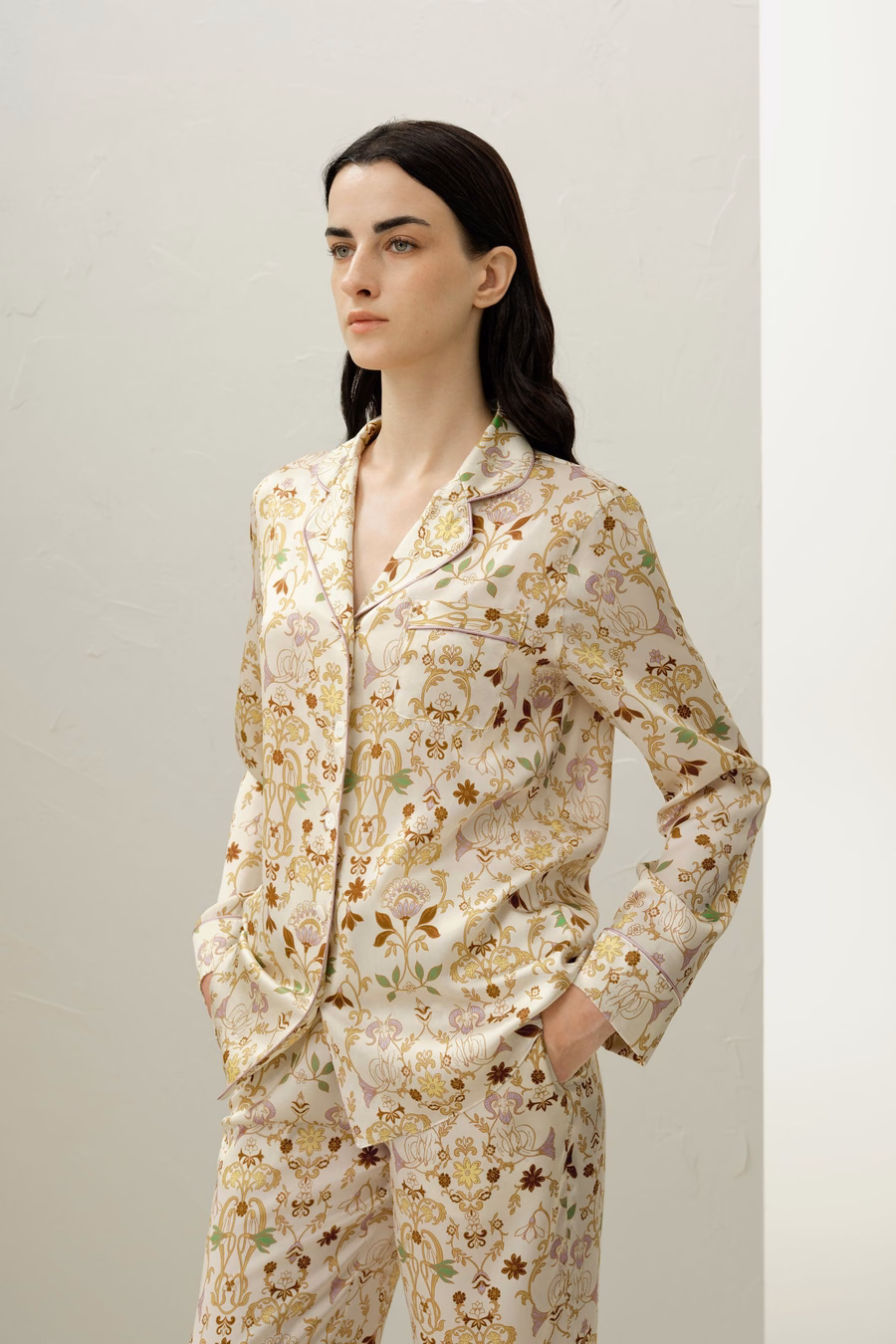 Capricorni Zodiac Classic Zijden Pyjama Set