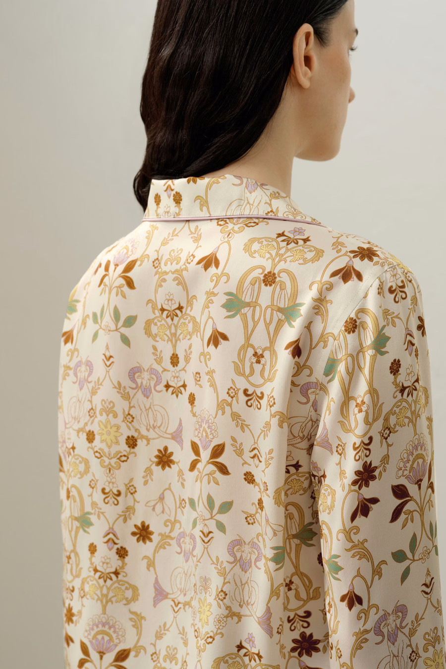 Capricorni Zodiac Classic Zijden Pyjama Set