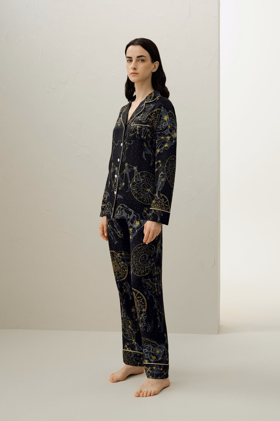 Maagd Zodiac Classic Zijde Pyjama Set
