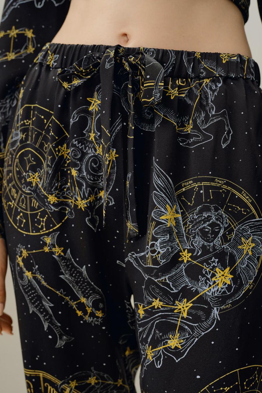 Maagd Zodiac Classic Zijde Pyjama Set
