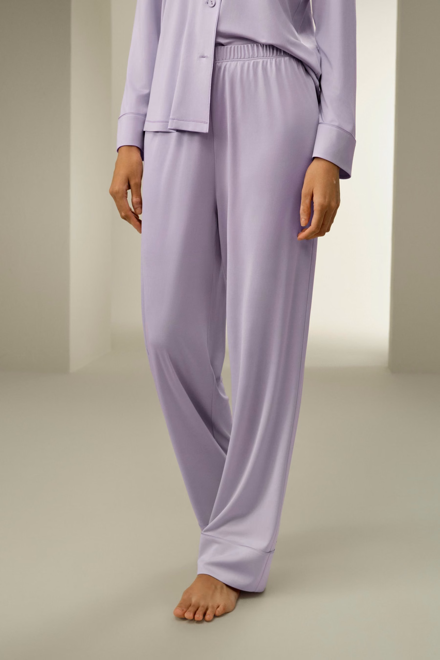Zijde Jersey Klassieke Pyjama Set