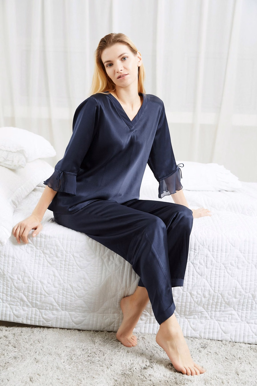 Lace Dames Zijde Pyjama Set