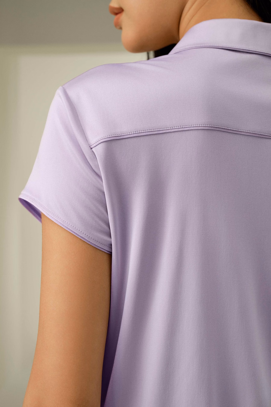 Pure Zijde Jersey Korte Mouw Pyjama Set