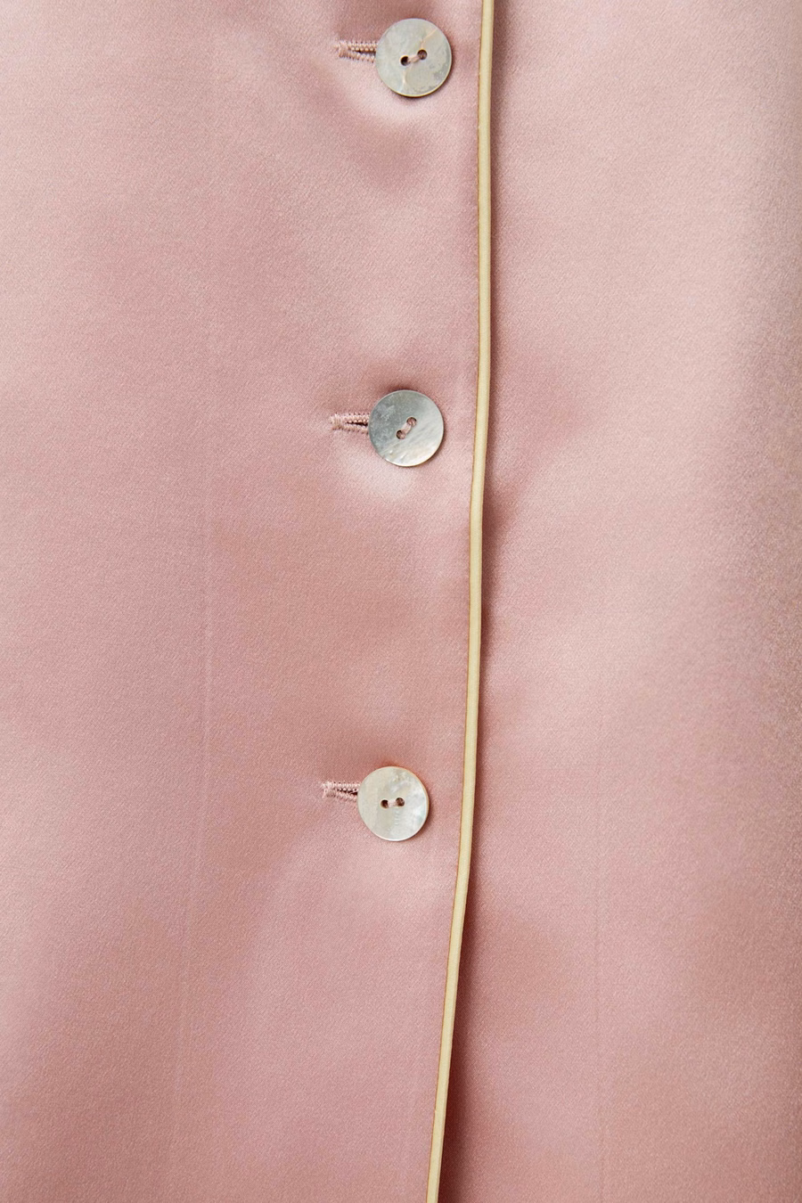 Gouden Piping Zijde Pyjama Set