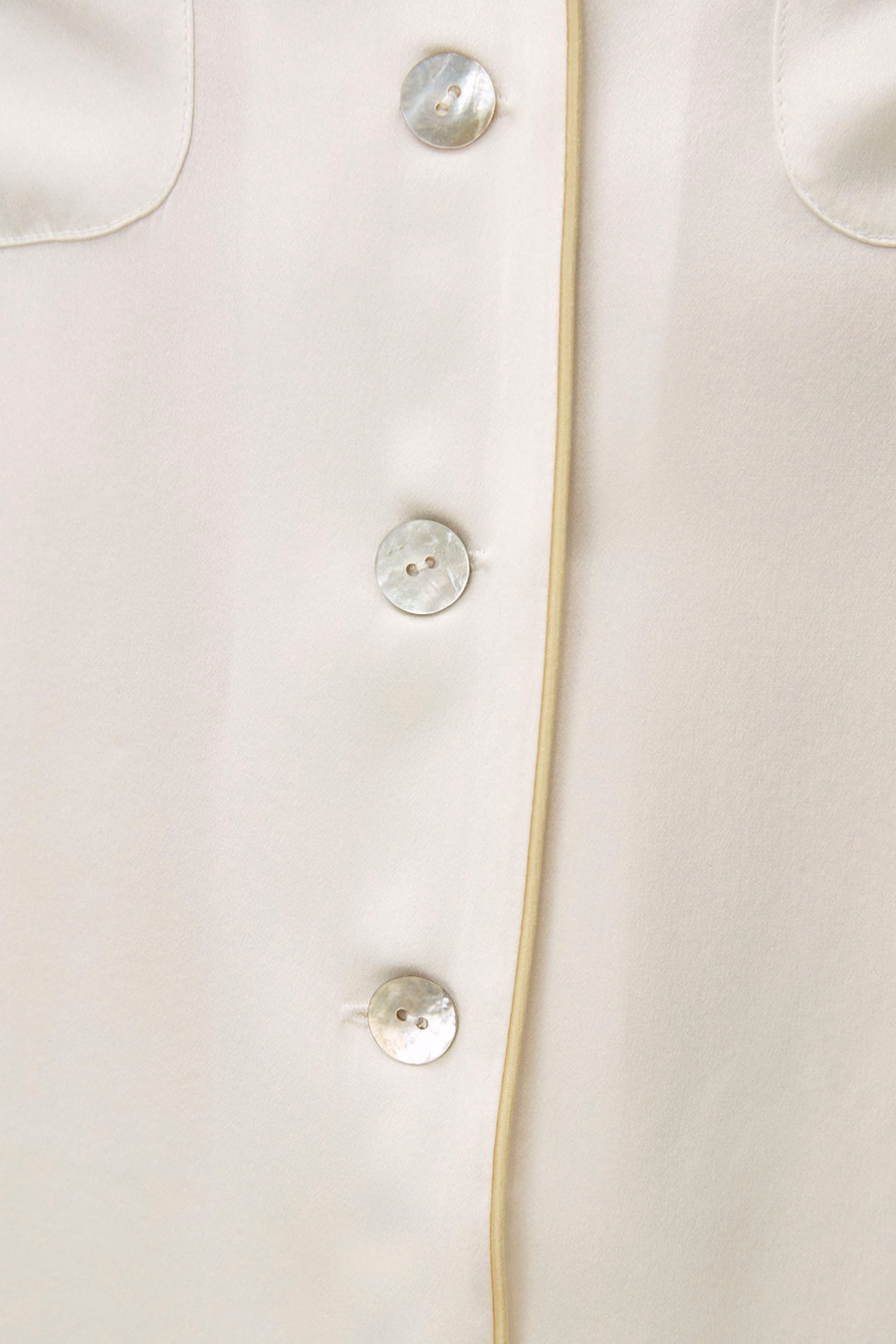 Gouden Piping Zijde Pyjama Set