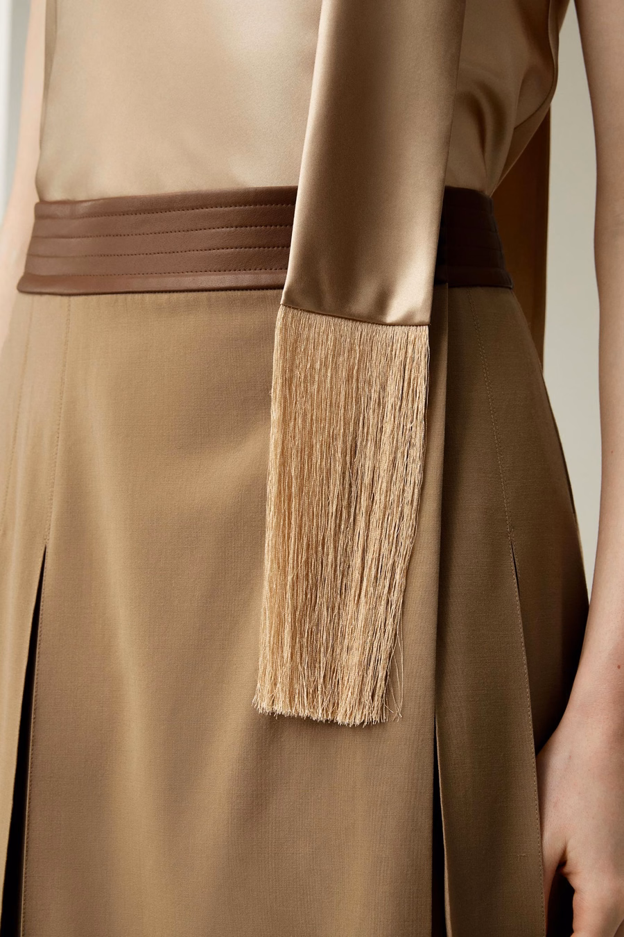 One-Shoulder Avond Watershine Zijde Top