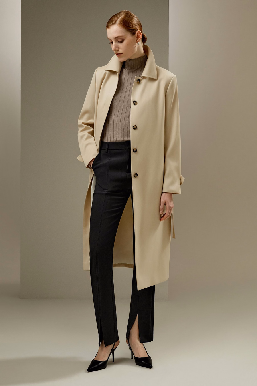 Waterafstotende klassieke trenchcoat