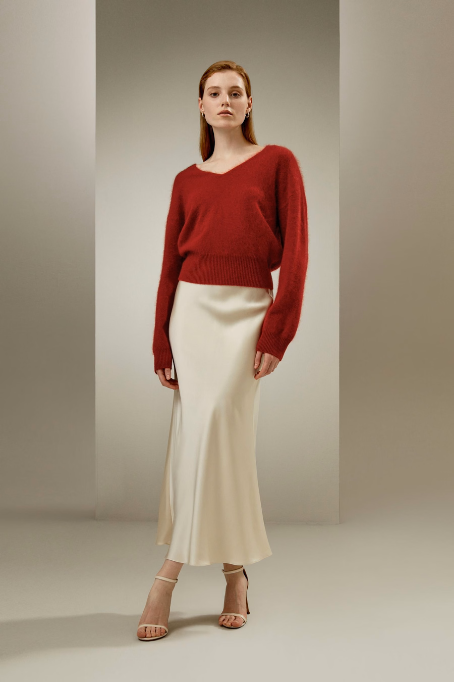 Silk Maxi Skirt with Flare Hem