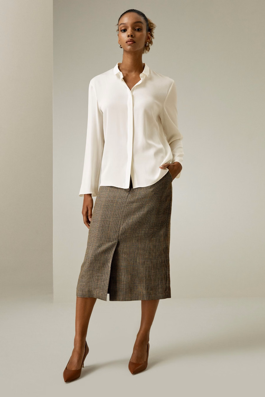 Classic Collar Zijde Shirt
