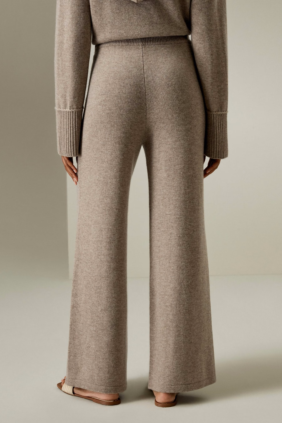 Merino Wol Jersey Wijde-Pijpen Broek
