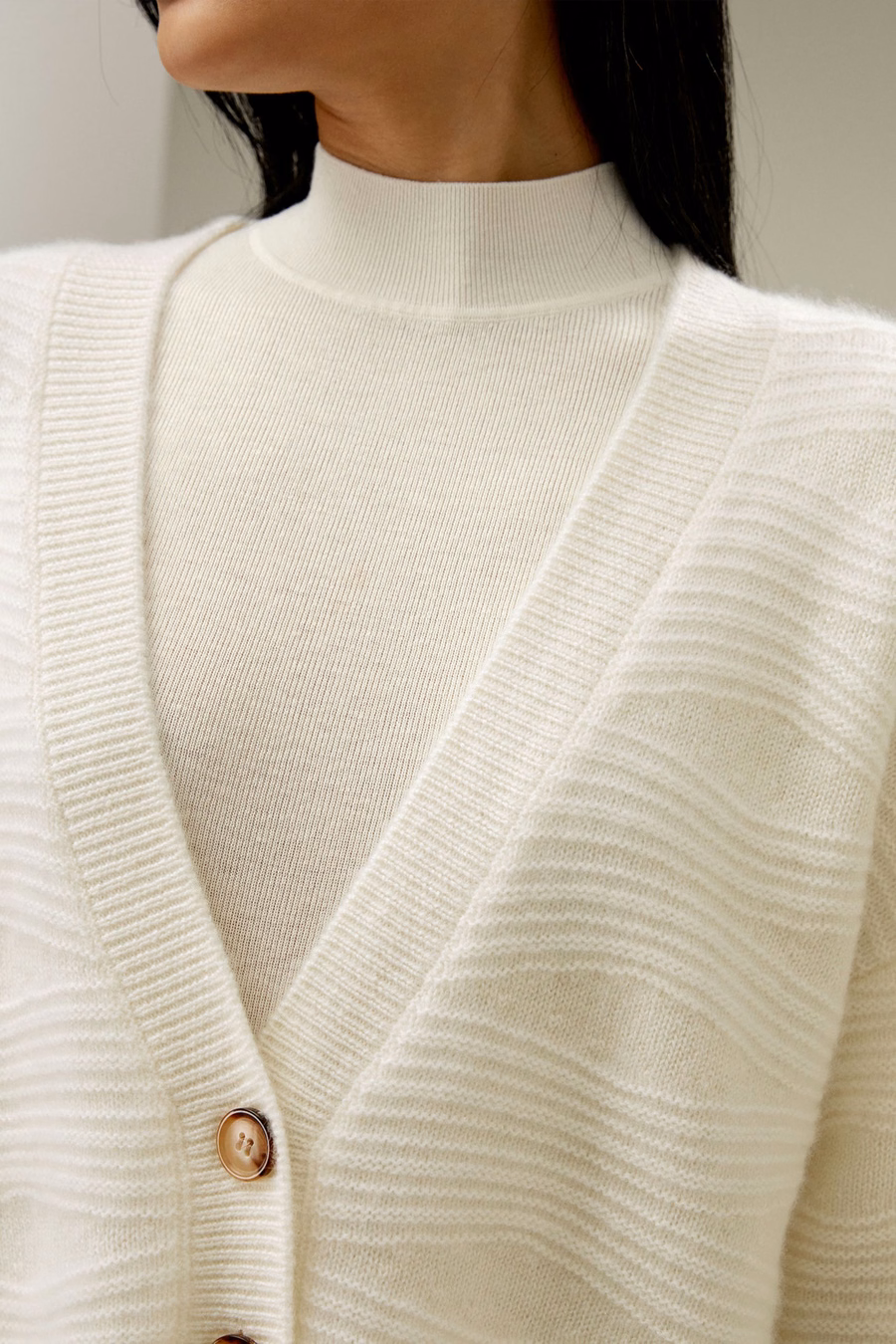 Water Ripple Cashmere Cardigan