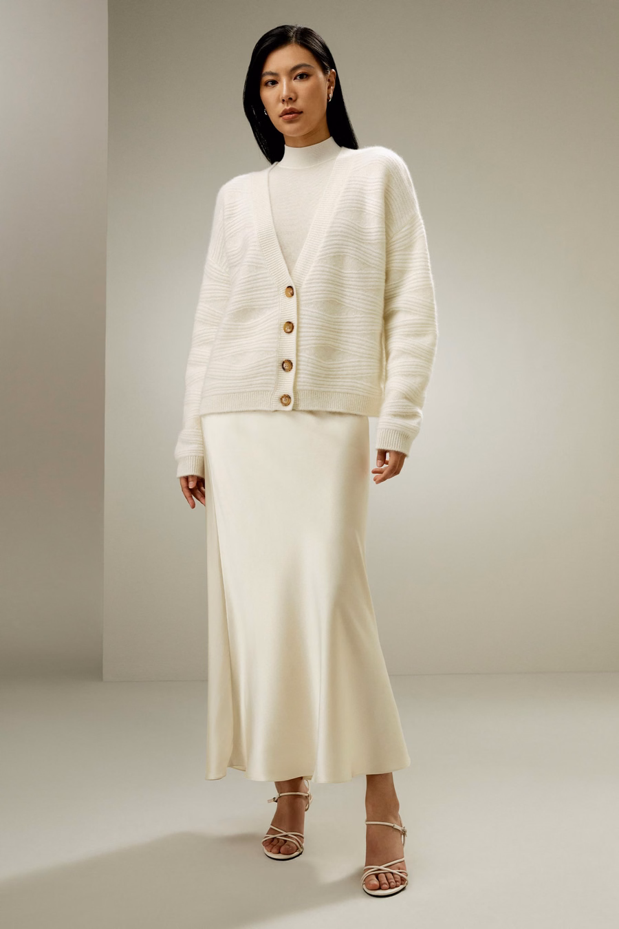 Water Ripple Cashmere Cardigan