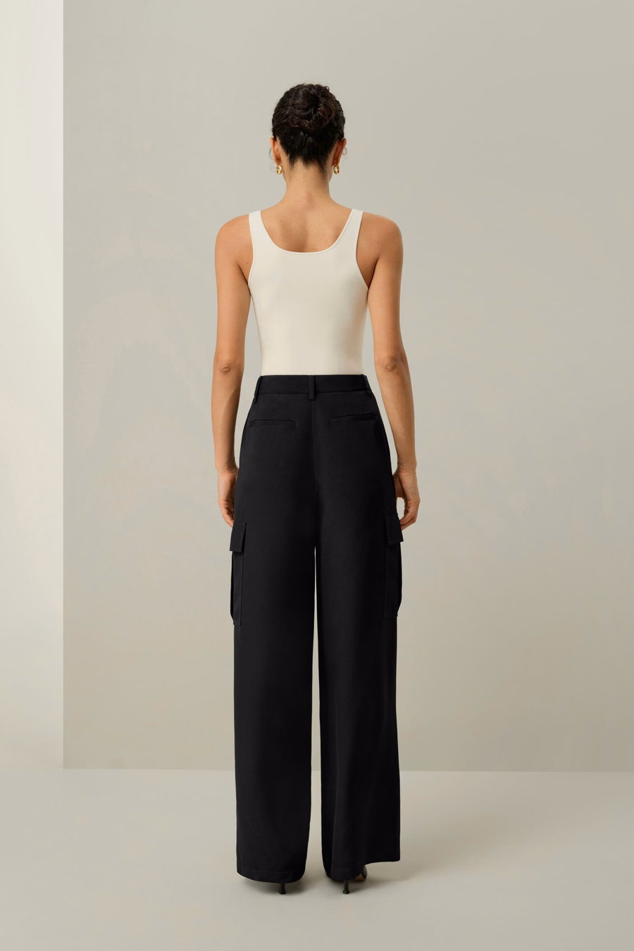 Milano Krijt Zijde Viscose Tanktop