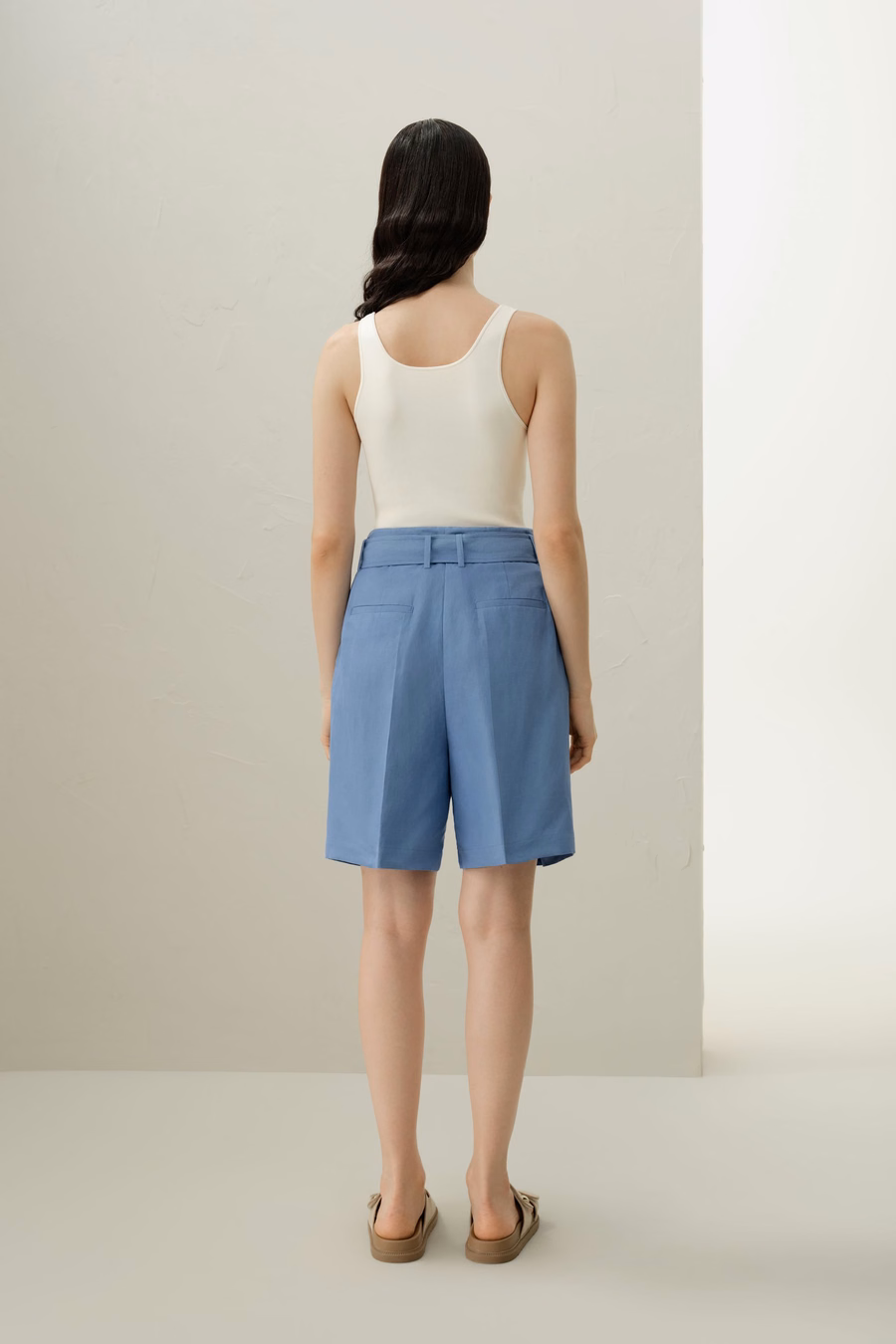 Zijde Linnen Geknoopte Korte Broek