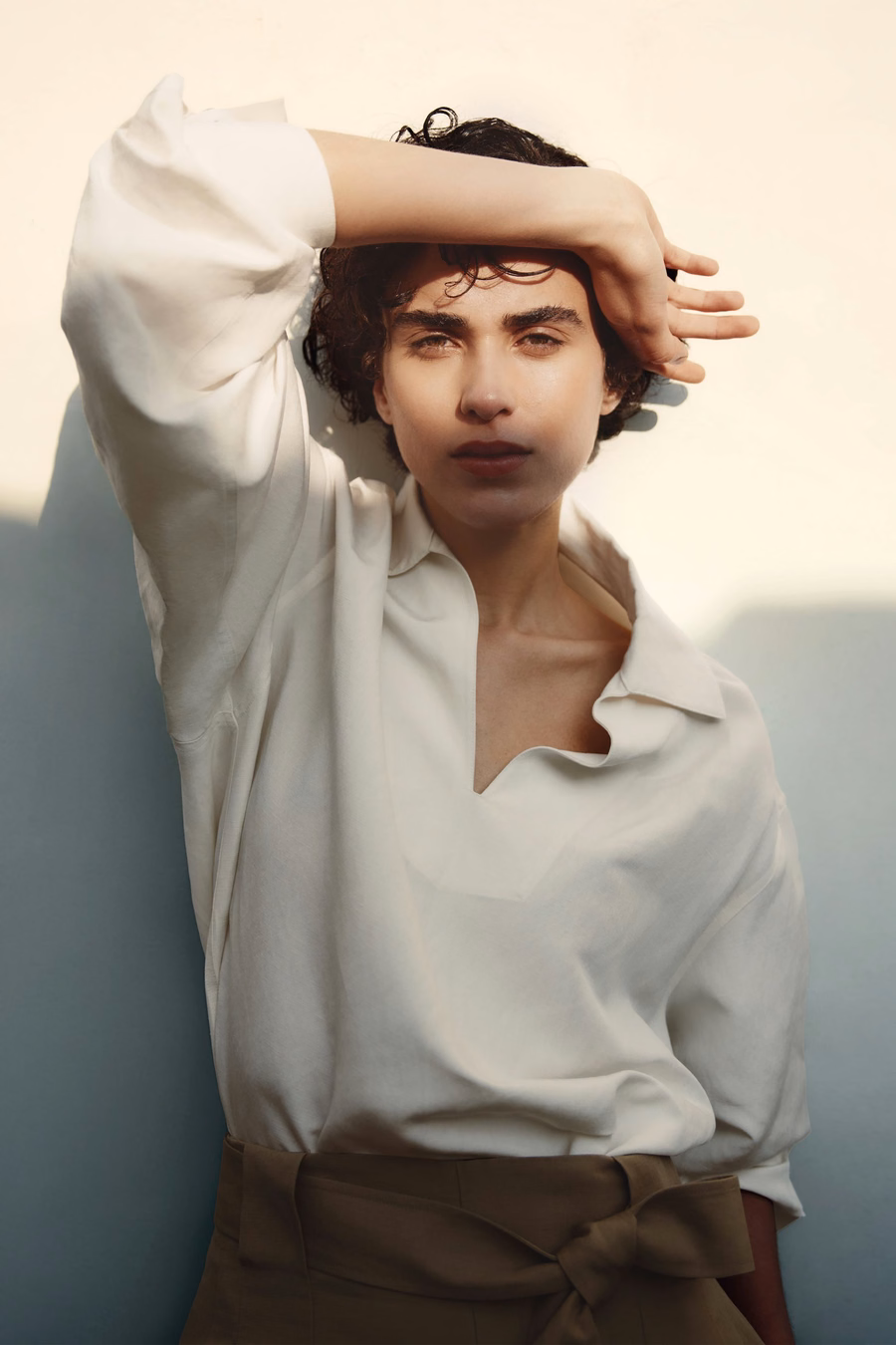 Oversized Silk-Linen Blend Shirt