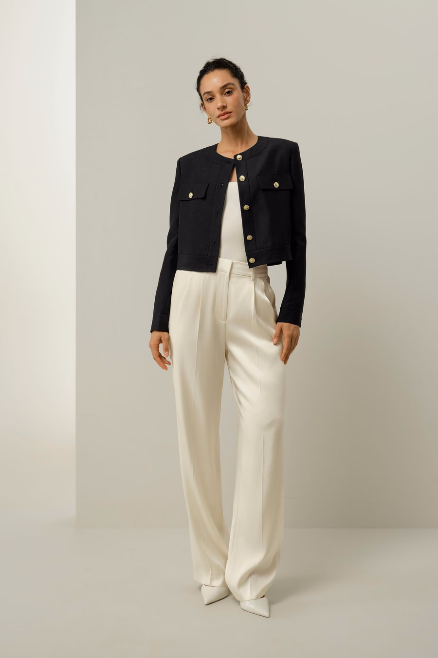 Mara Jacket in Zijde Linnen