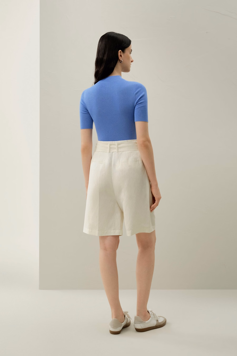 Naadloze Zijde-Katoen Slim-Fit Gebreide Top