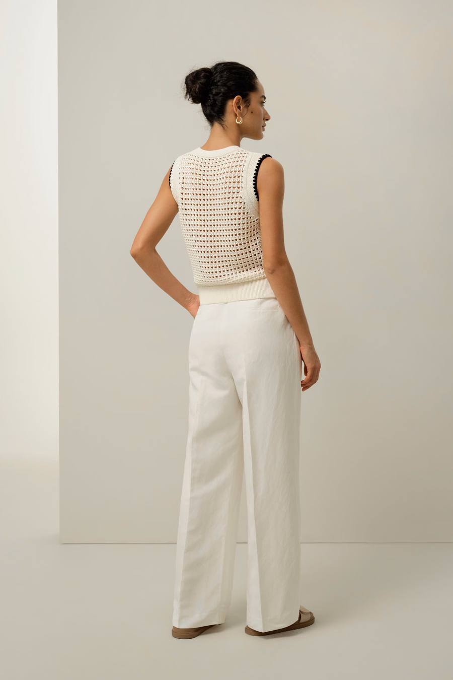 Toscana Pointelle Geborduurde Vest