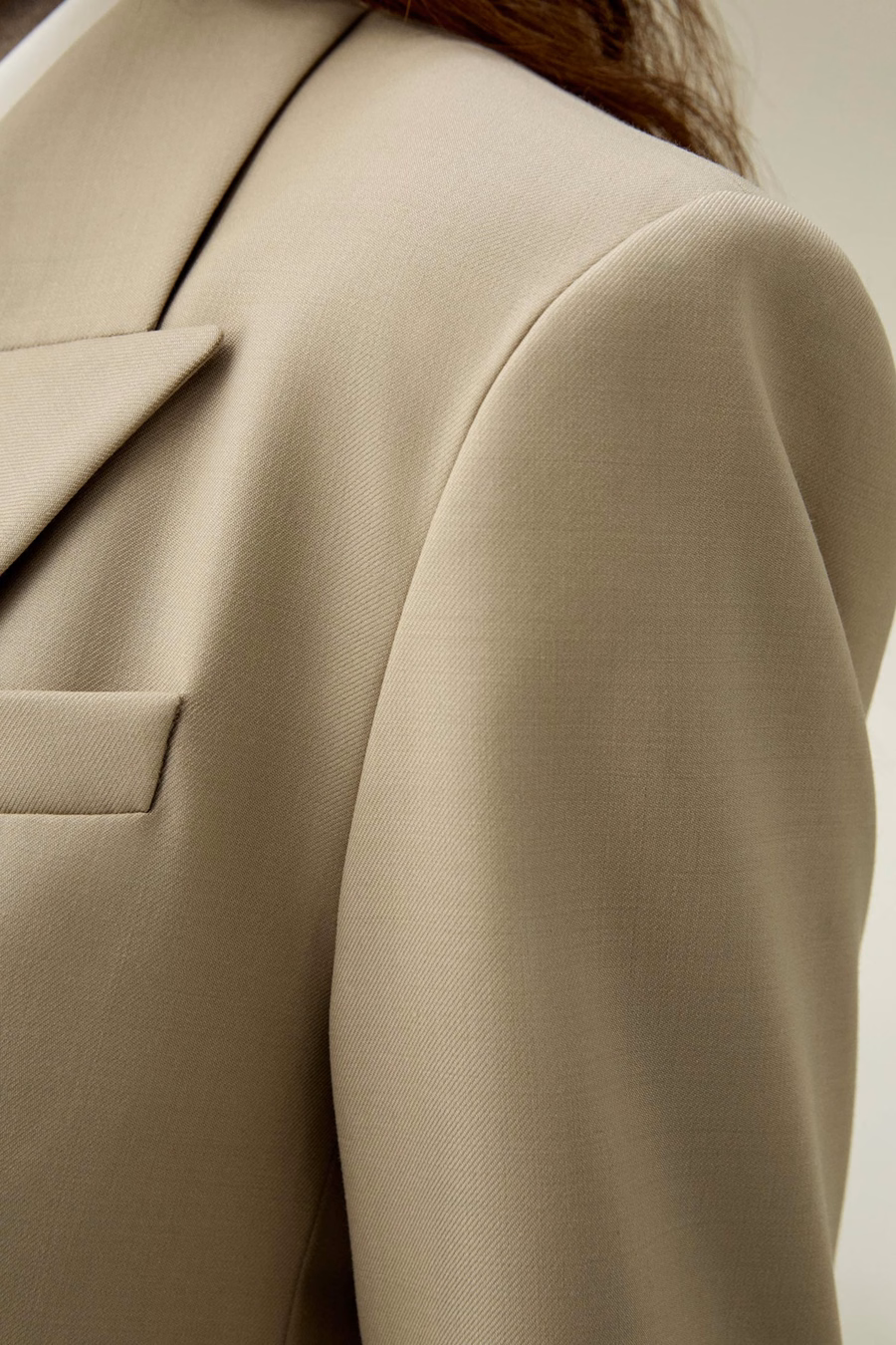 Moderne schoonheid zijde wol blazer