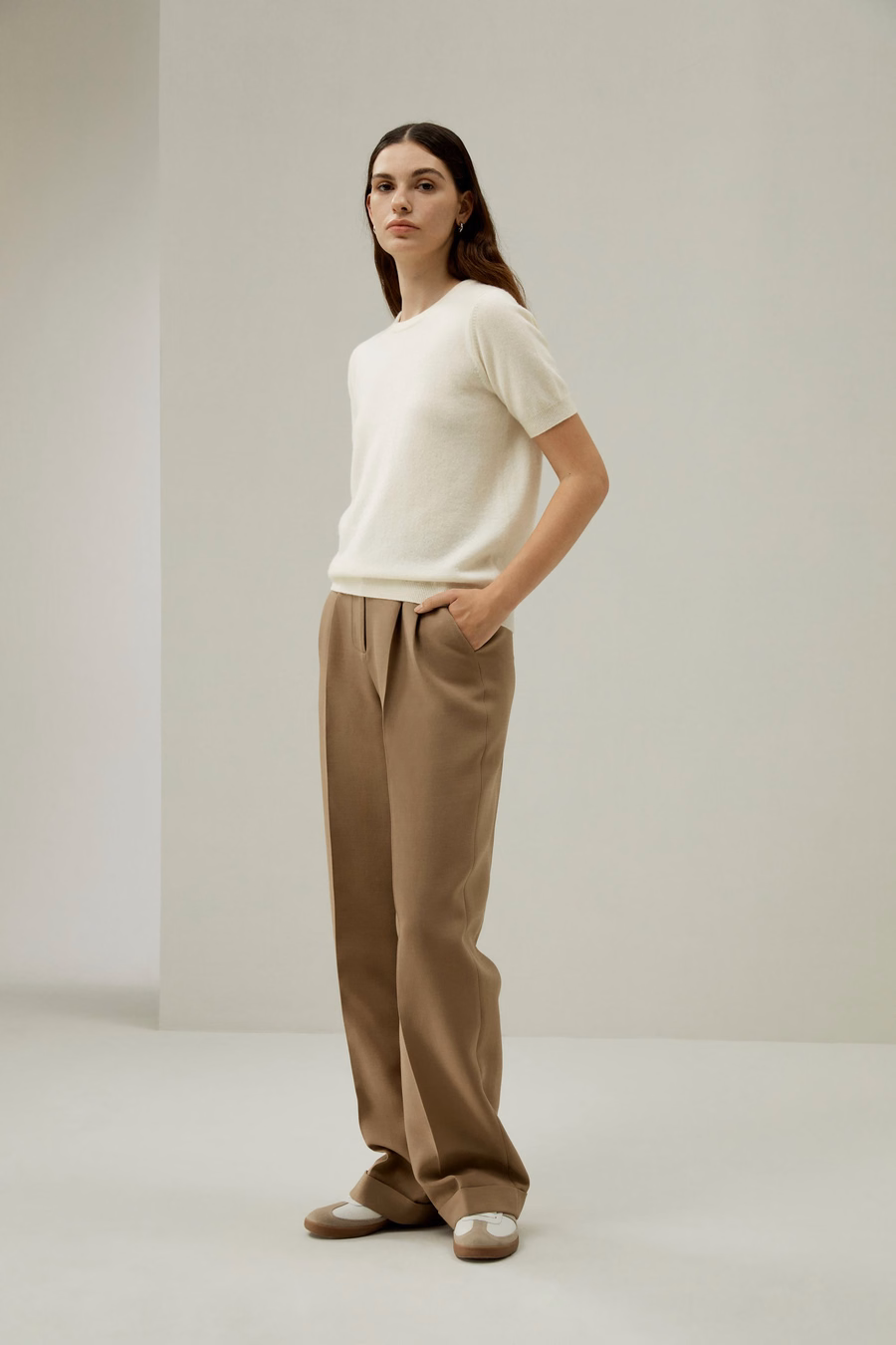 Crew Neck Basic Knit Top
