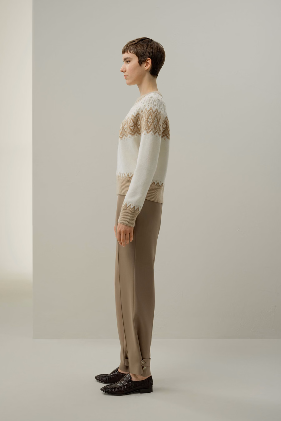 Wol-Kashmir Fair Isle Trui