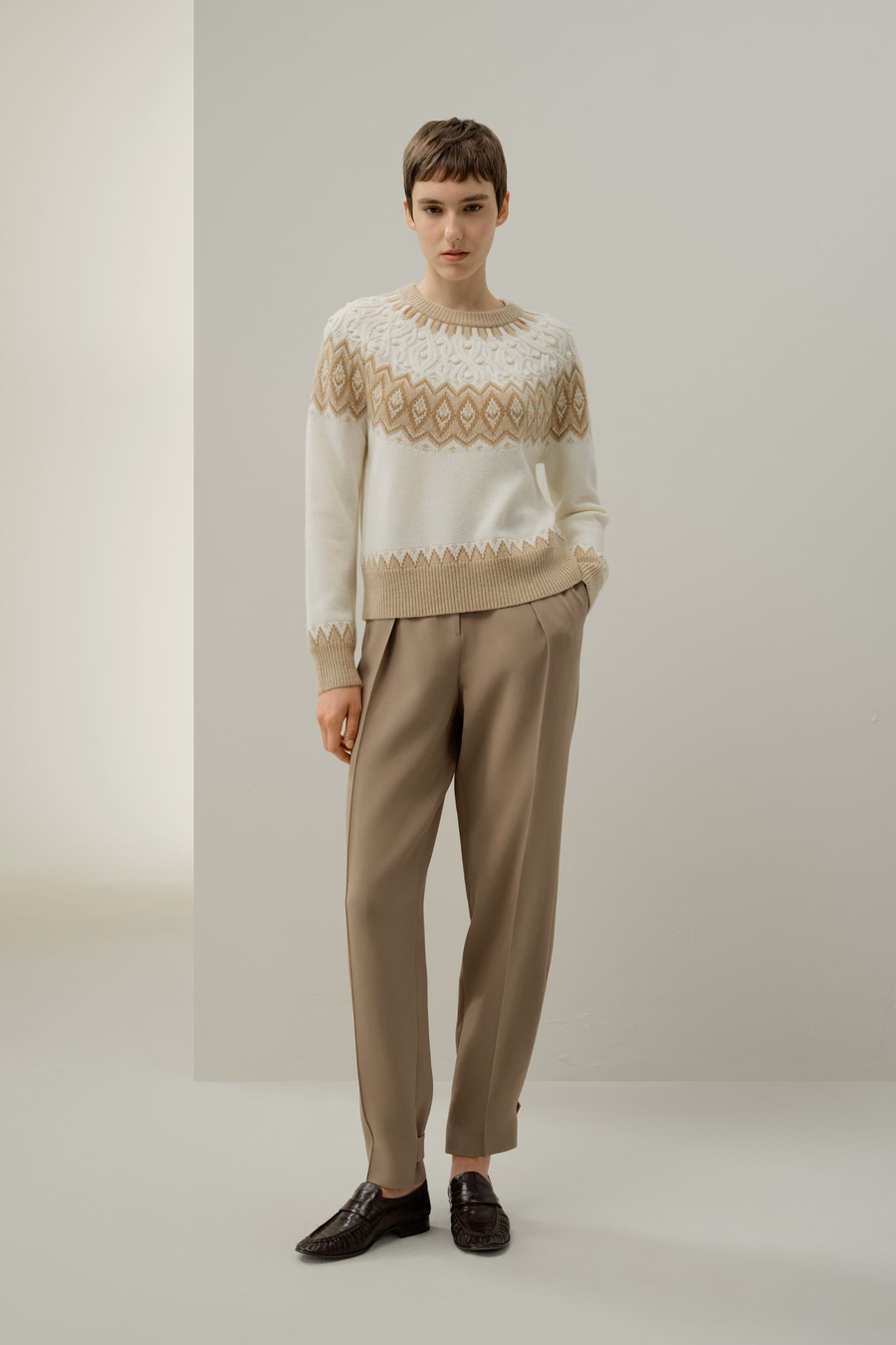 Wol-Kashmir Fair Isle Trui