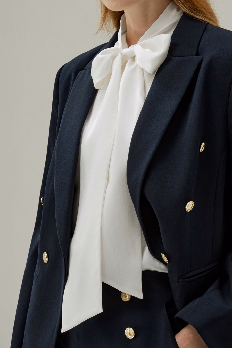 Vrouwen vlinderdas kraag zijde blouse