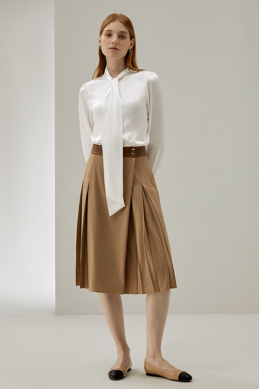 Vrouwen vlinderdas kraag zijde blouse