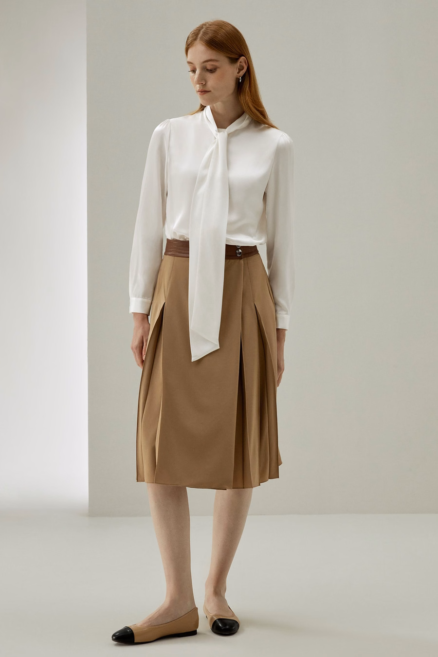 Vrouwen vlinderdas kraag zijde blouse