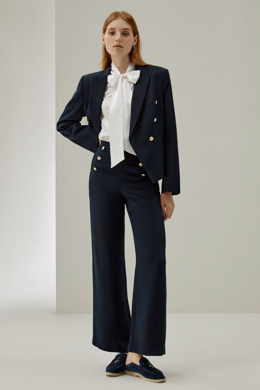 Vrouwen vlinderdas kraag zijde blouse
