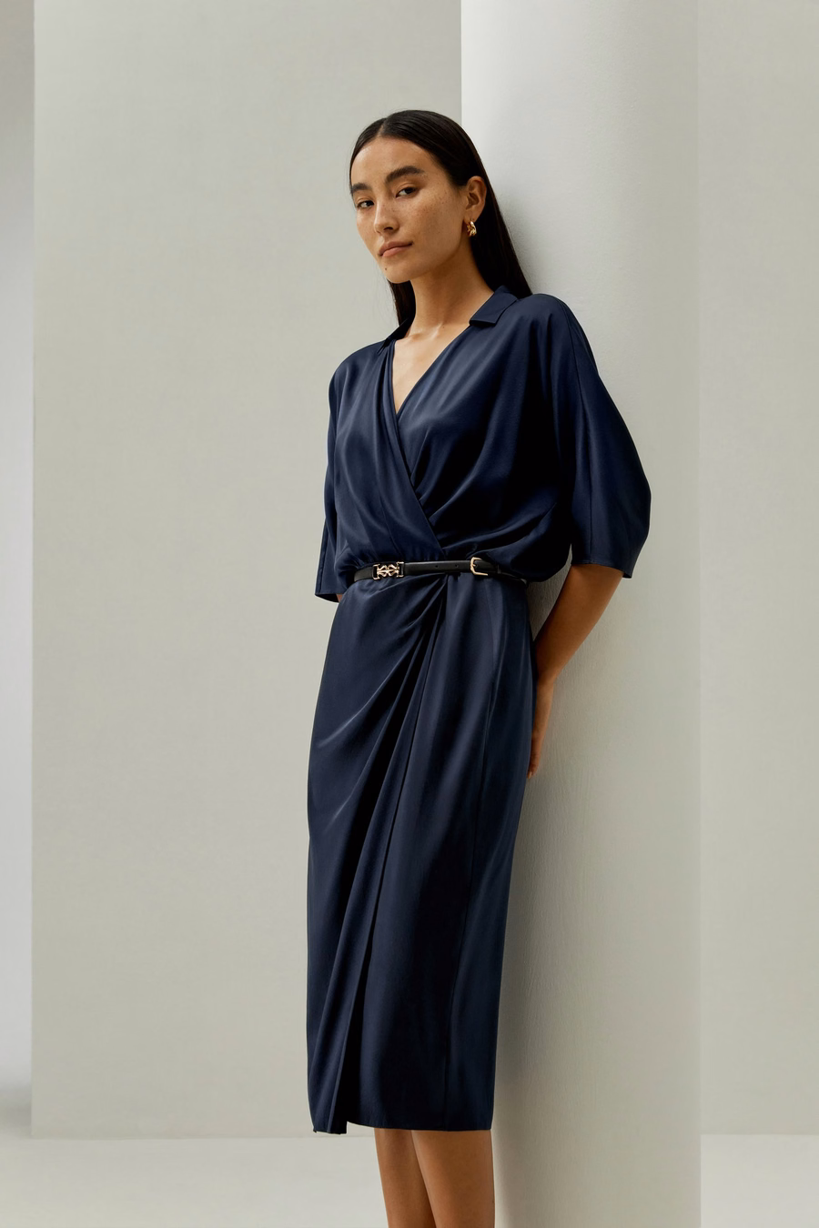 Elegante Halflange Wikkeljurk