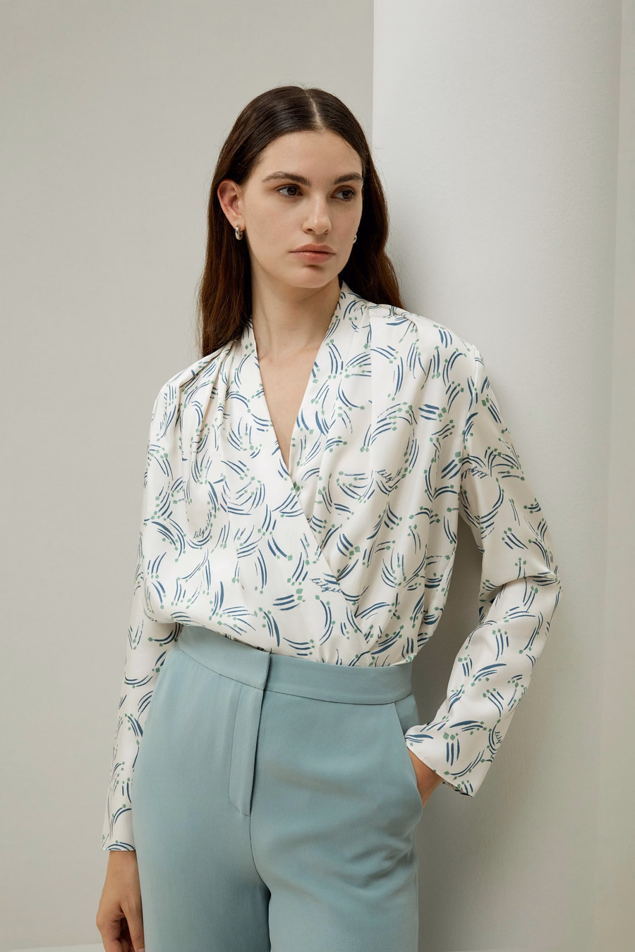 Abstract Botanische Print Shirt
