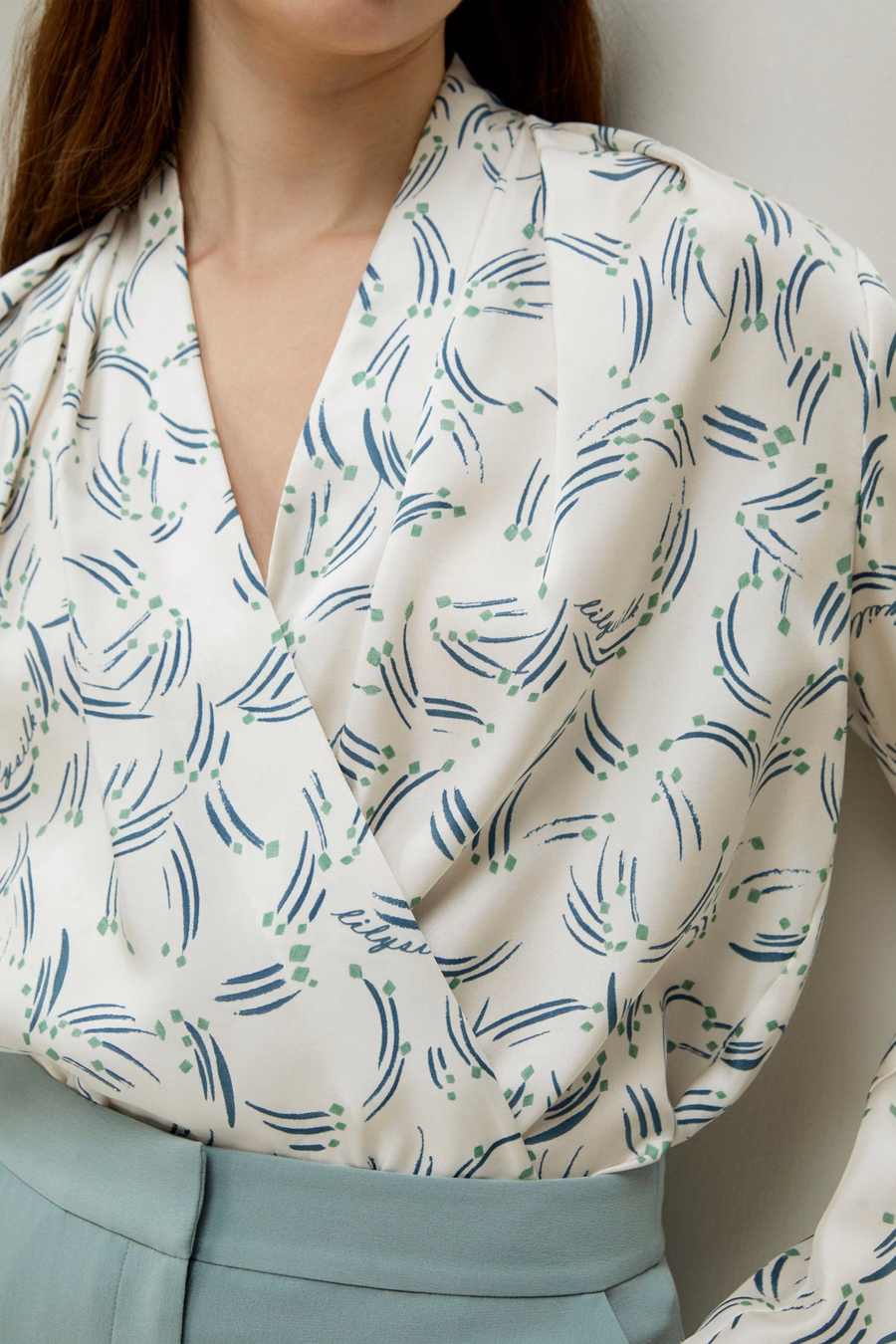 Abstract Botanische Print Shirt