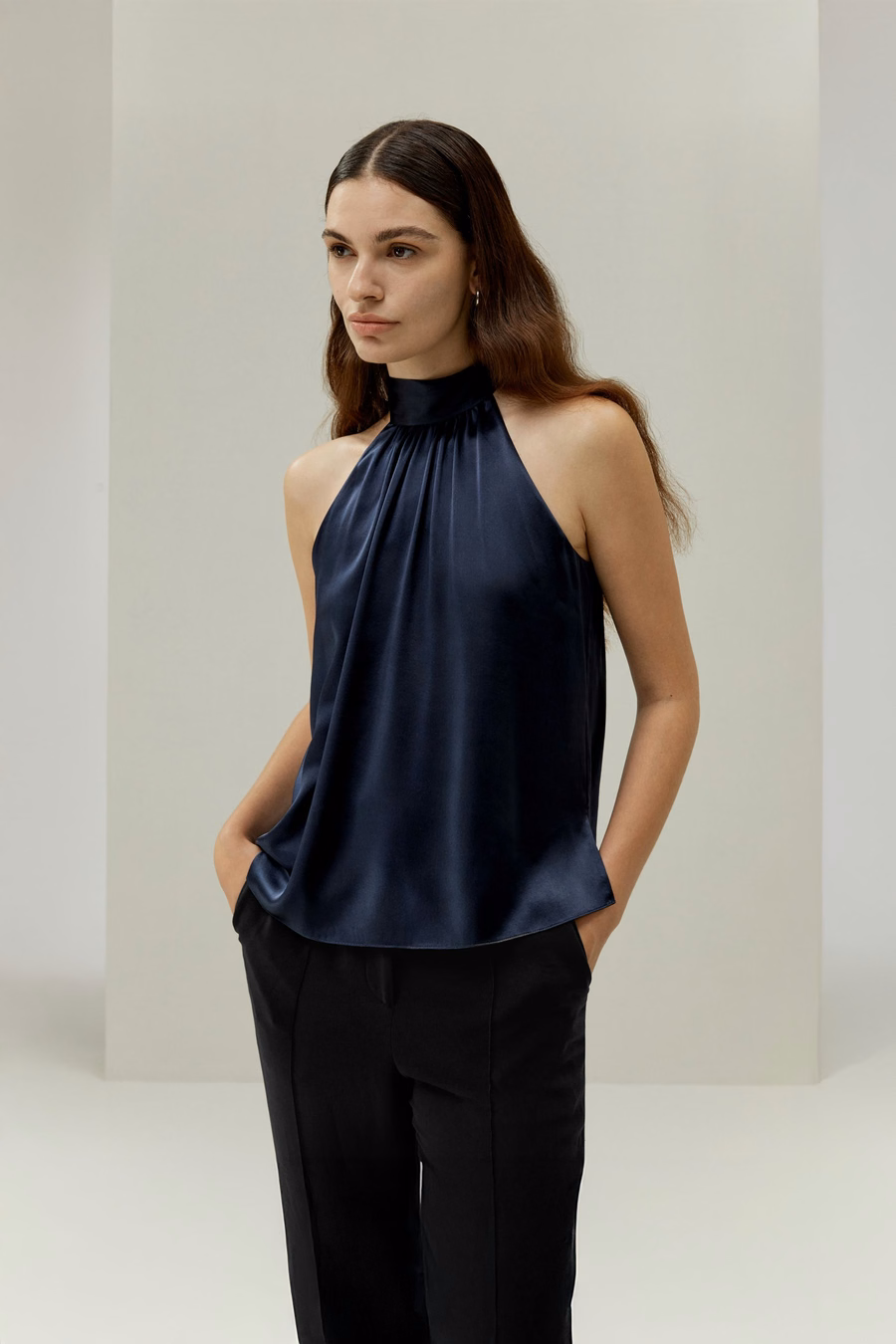 Minimalistische Allure Zijde Haltertop