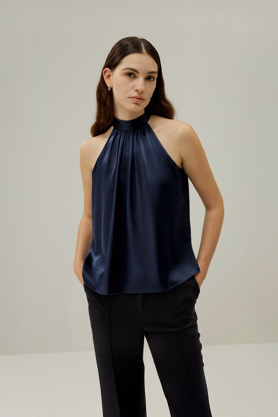 Minimalistische Allure Zijde Haltertop