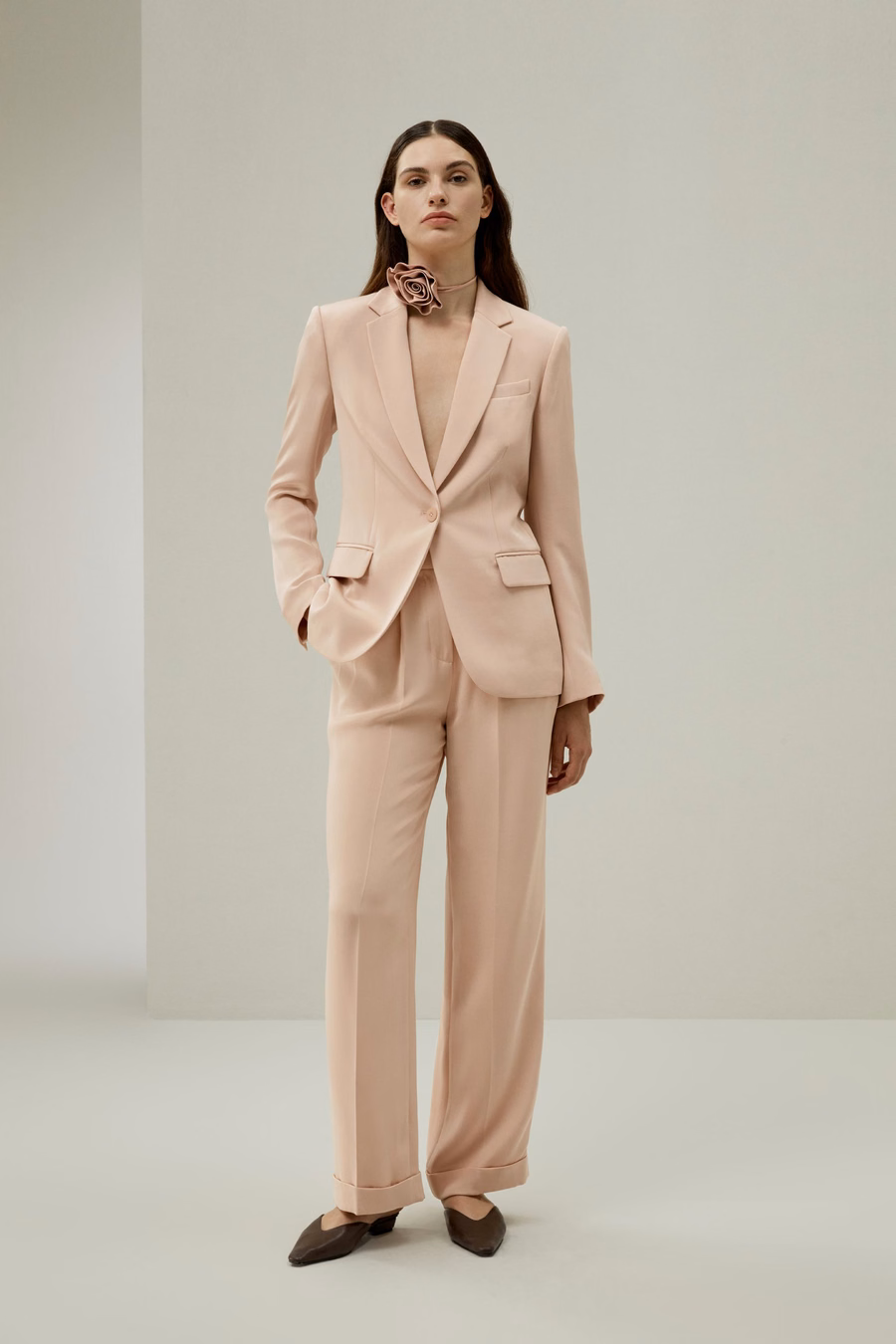 Mahogany Rose Silk Blazer
