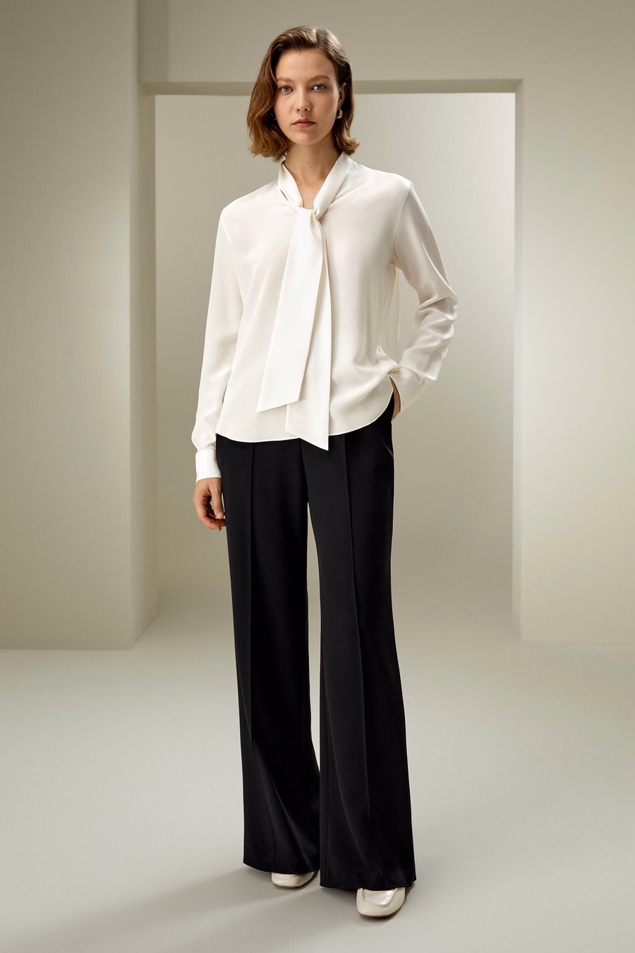 Zijde Vlinderstrik Blouse