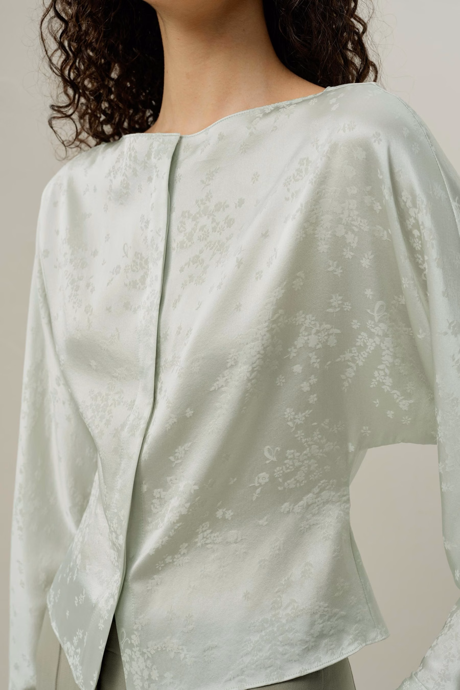 YING jacquard zijde blouse