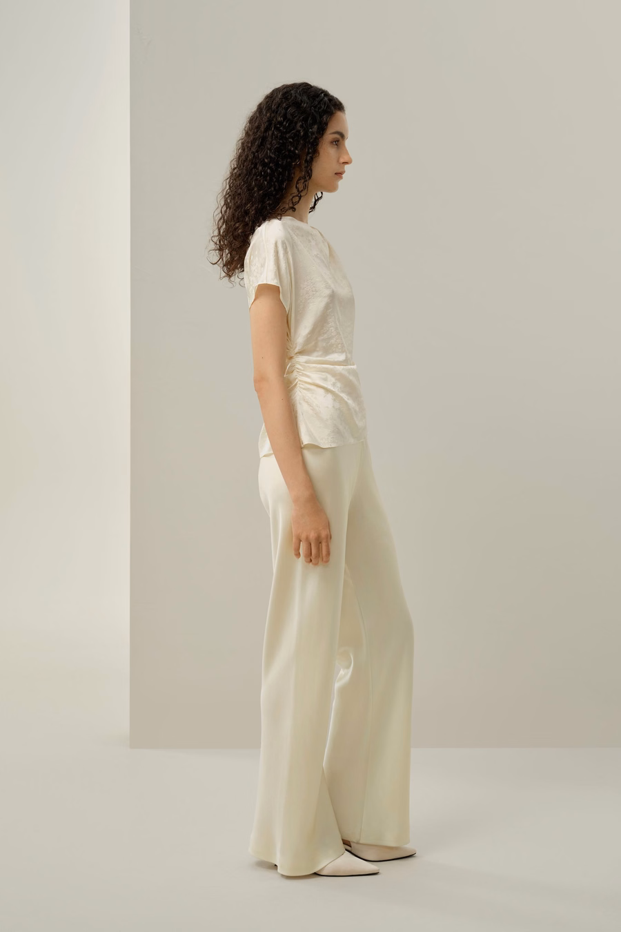 YING Jacquard Zijde Top