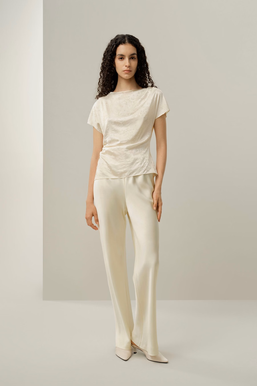 YING Jacquard Zijde Top