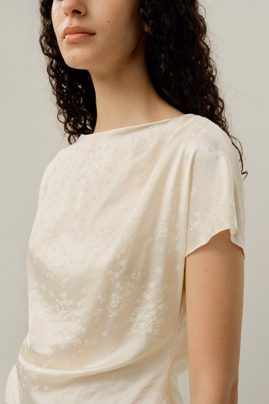 YING Jacquard Zijde Top