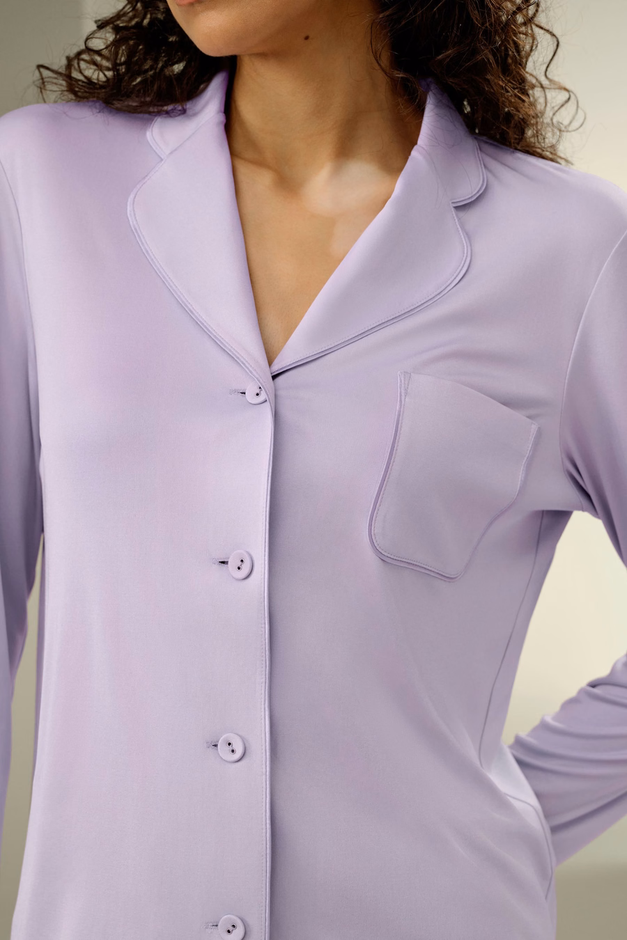 Zijde Jersey Klassieke Pyjama Set
