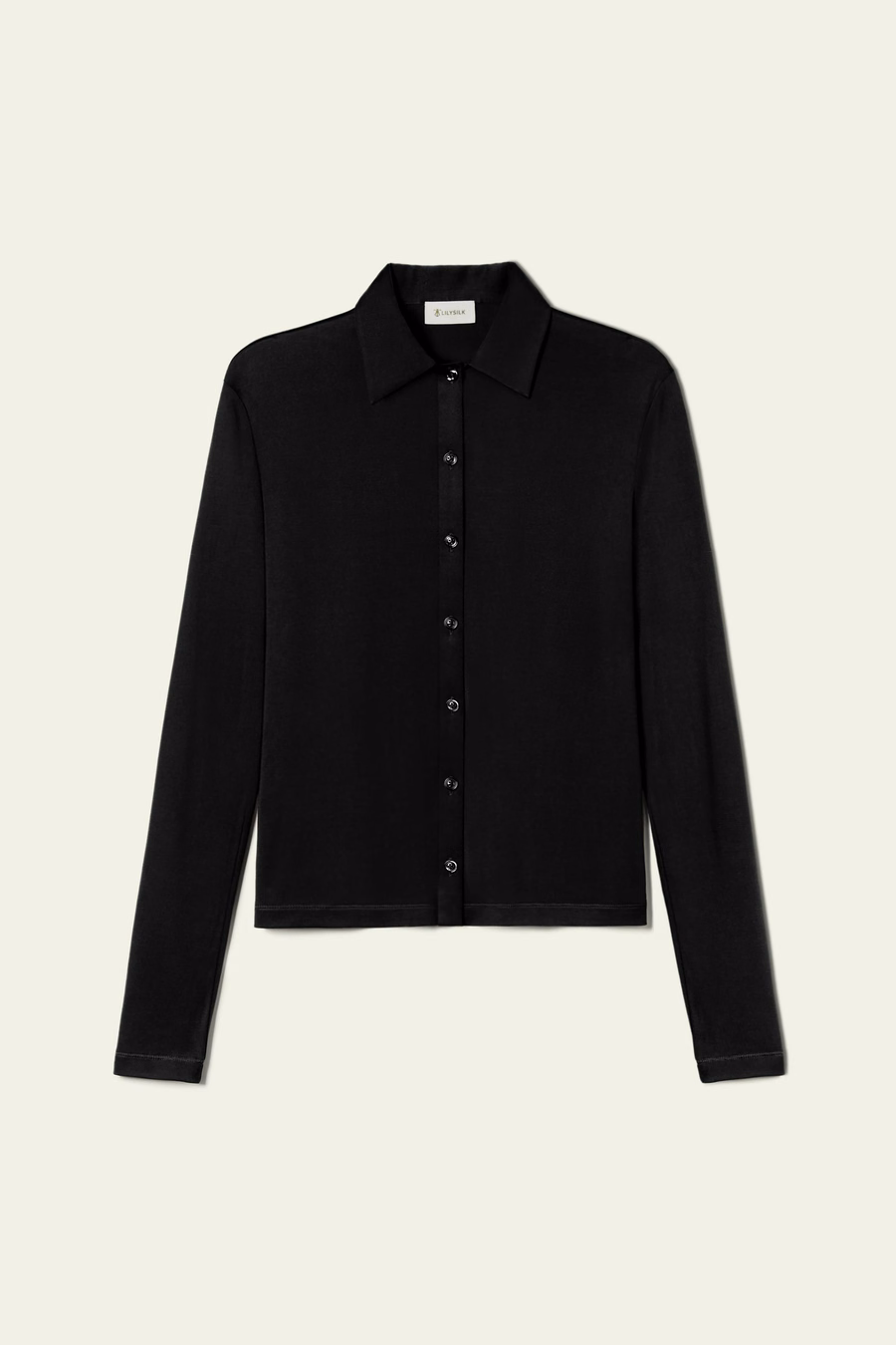 Basis Slim Zijde Jersey Shirt