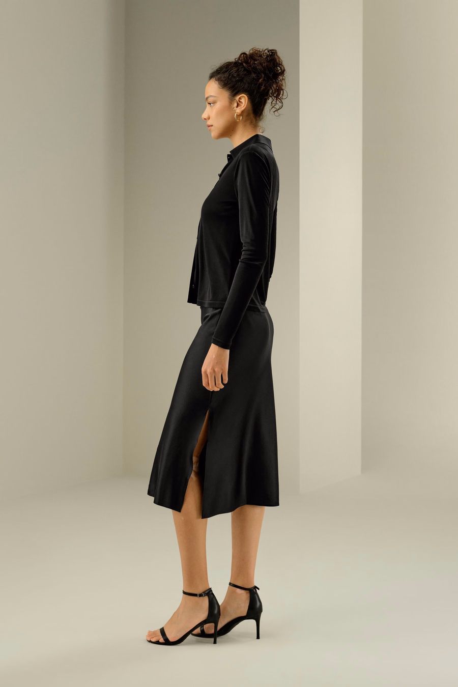 Basis Slim Zijde Jersey Shirt