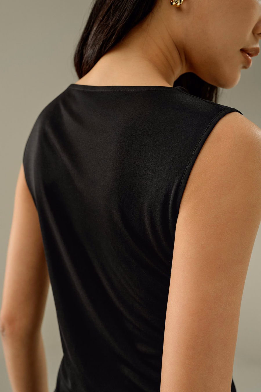Zijde Jersey Haltertop zonder Mouwen