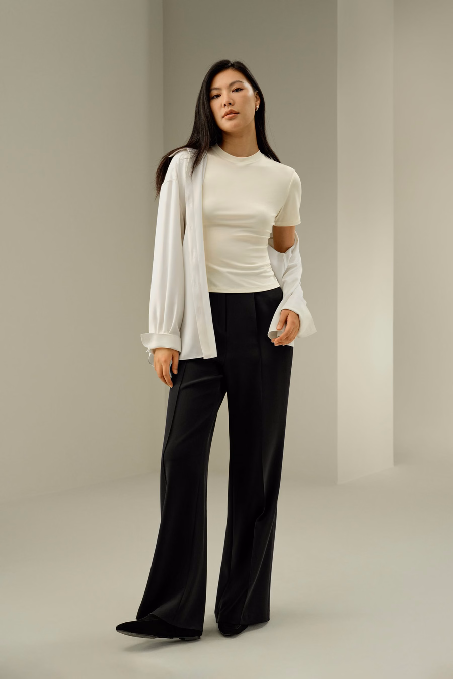 Slim Fitted Silk Jersey Tee