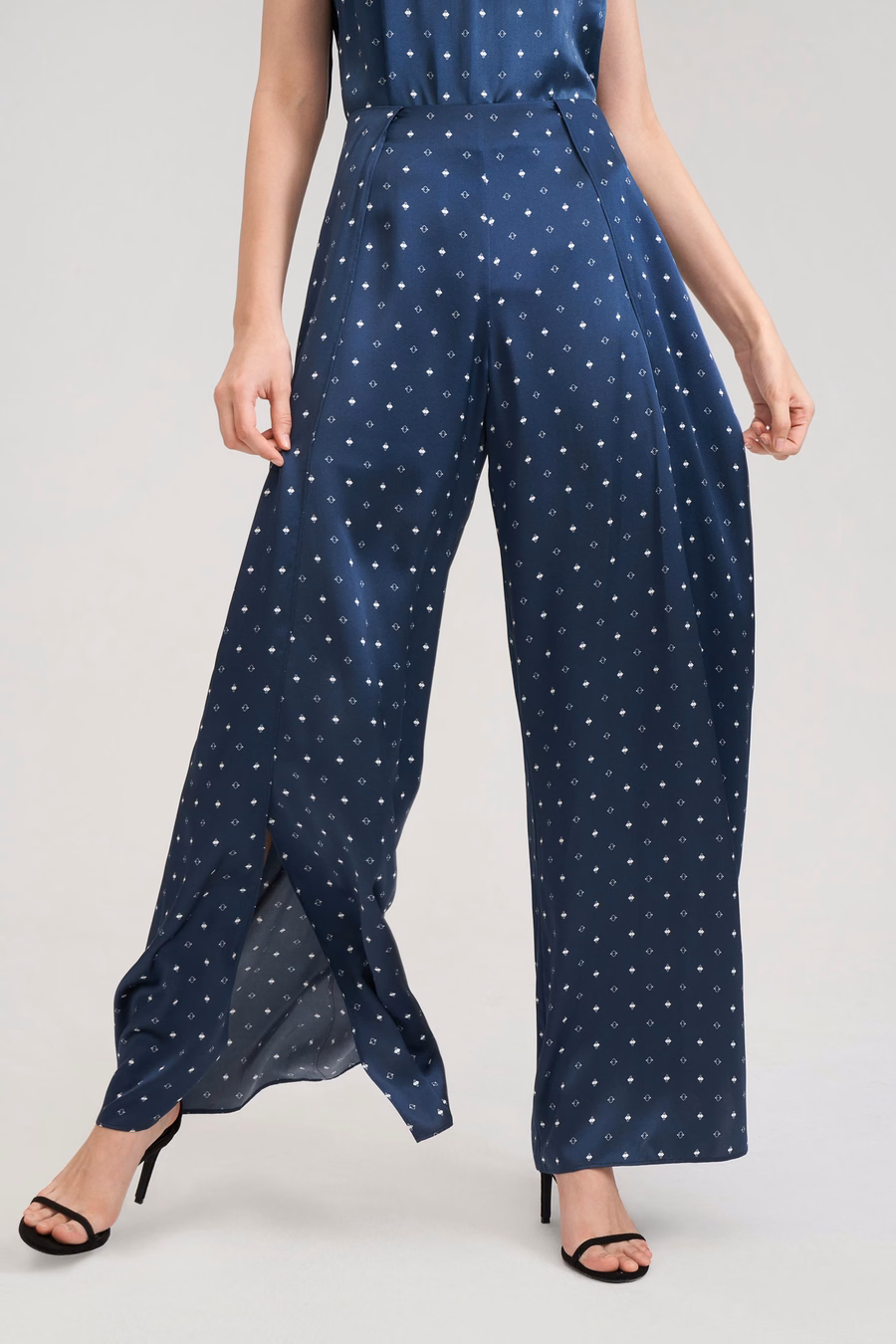 Wijdbenige Zijde Ginkgo Broek