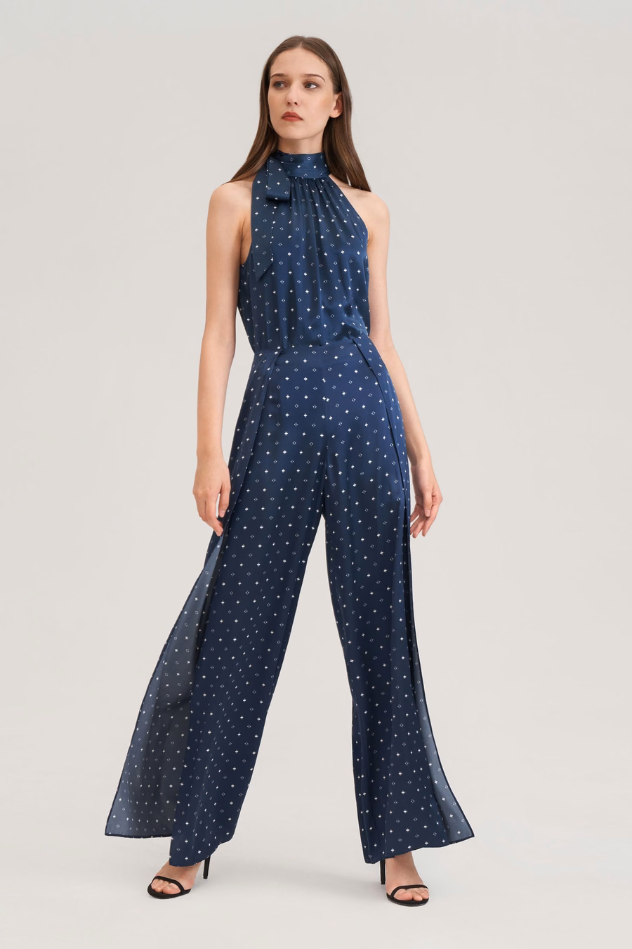 Halter Nek Zijde Pine Shirt