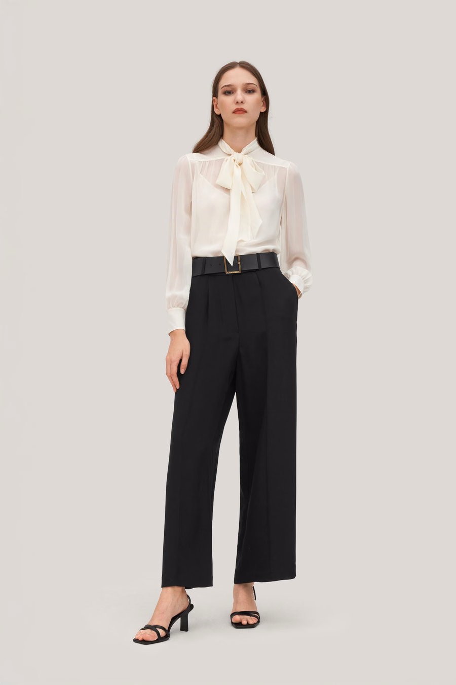 Zware Crêpe Zijde Iris Broek