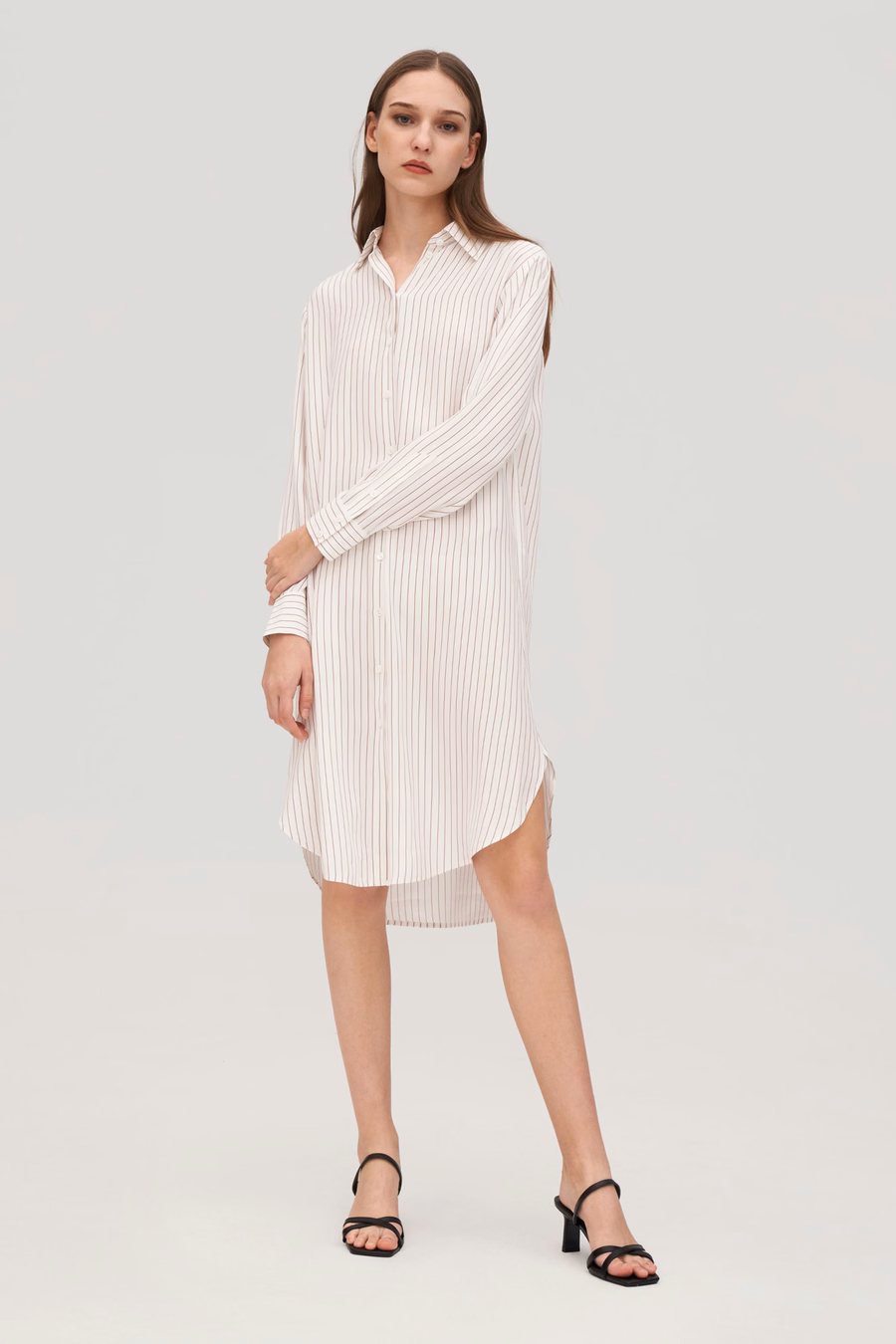Gestreepte Freesia Shirtjurk